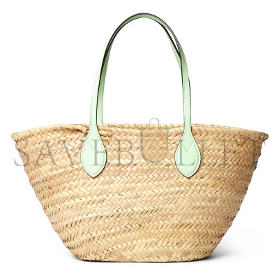 GUCCI SMALL STRAW TOTE WITH GUCCI LOGO 779524 (26*22.5*18cm)